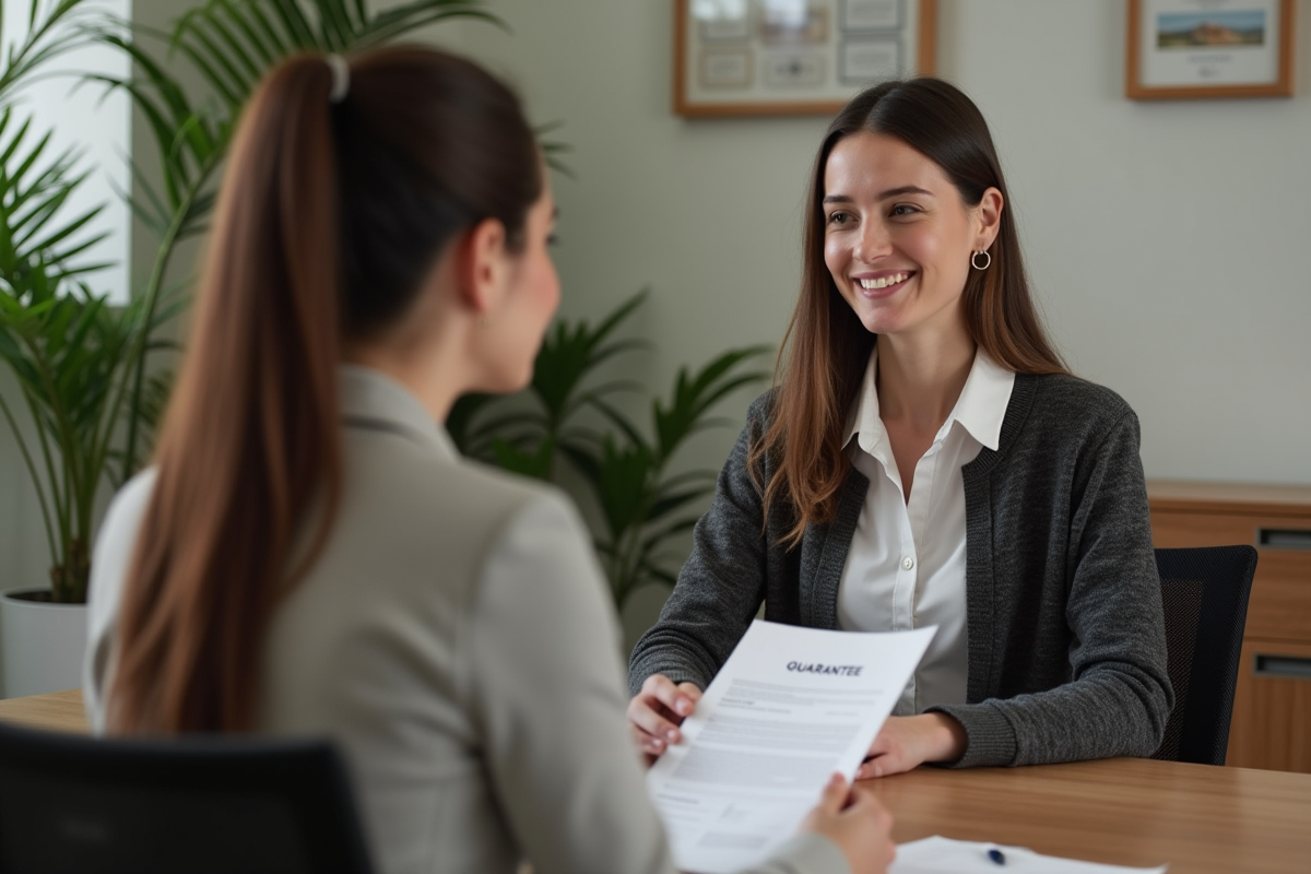Femme cliente discutant avec conseillère bancaire dans un bureau