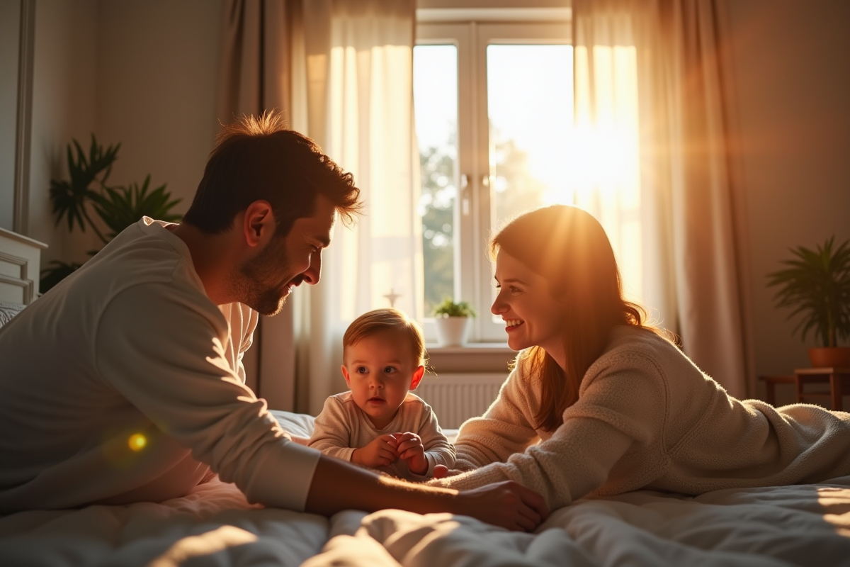 Famille recevant protection et soin à la maison